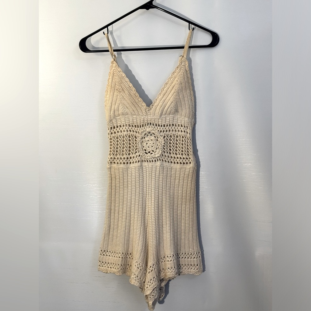 Knitted summer-time festival romper